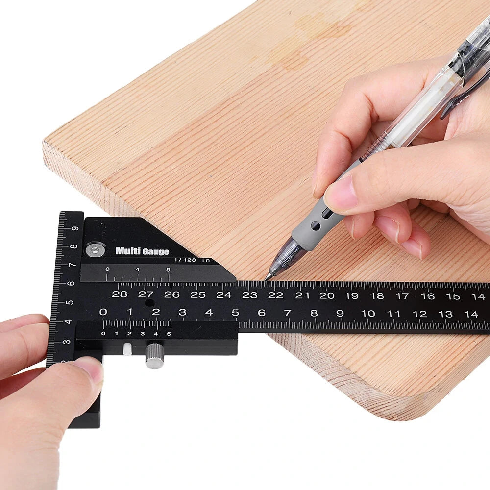 Woodworking Scriber Gauge Aluminum Alloy T Type Measuring Marking Framing Ruler Tool for Carpentry DIY Tools - Image 2