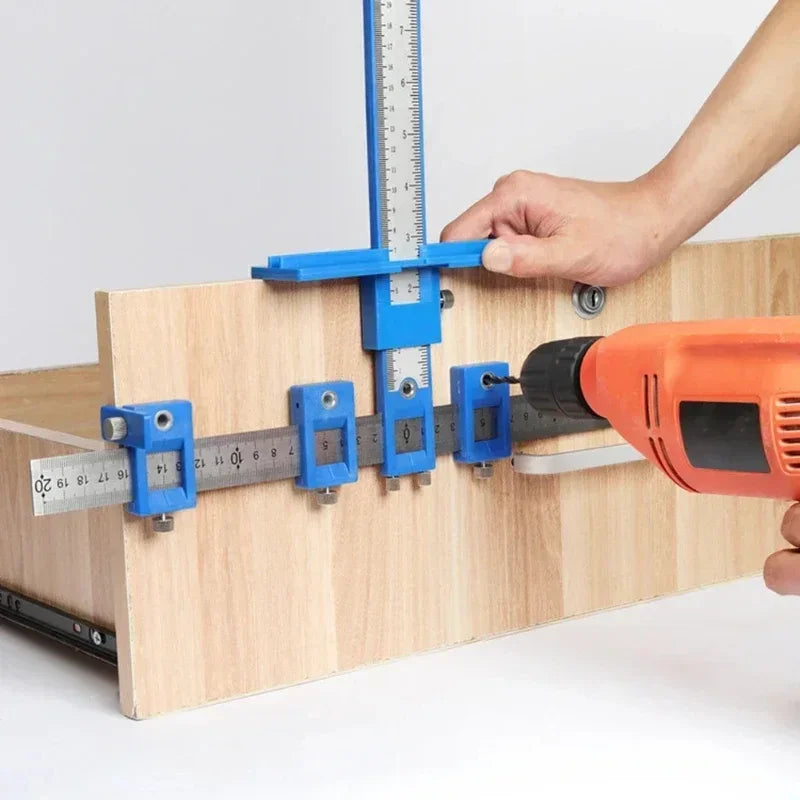 Location Drill Bit kit Woodworking Multi-purpose Drill Punch Jig Drill Guide Cabinet Handle Knob Furniture Template hand tool