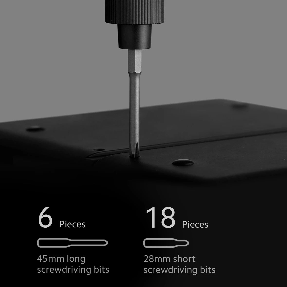Electric Precision Screwdriver Kit 2 Gear Torque Control 400 Screw 1 Type-C Rechargeable Magnetic Aluminum Case MI - Image 6