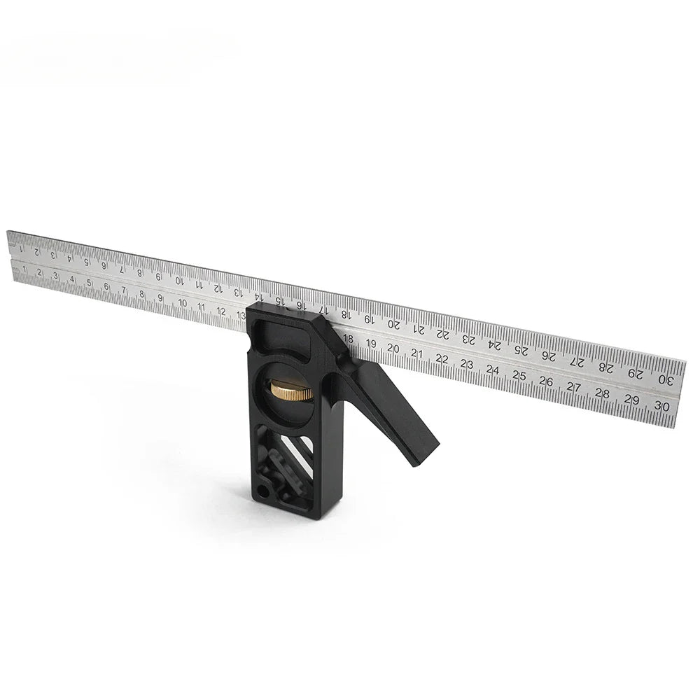 300mm Ruler Adjustable 45 90 Angle Positioning Block Gauge Line Marking Gauge Scriber DIY Carpentry Scribing Measuring Tools - Image 7