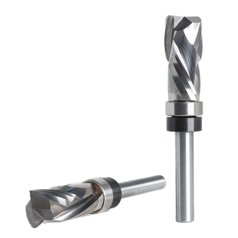 1pc 6.35mm Bearing Ultra-Perfomance Compression flush trim router bit 8 mm Wood Milling Cutter Woodworking End Mill 1/4 Inch