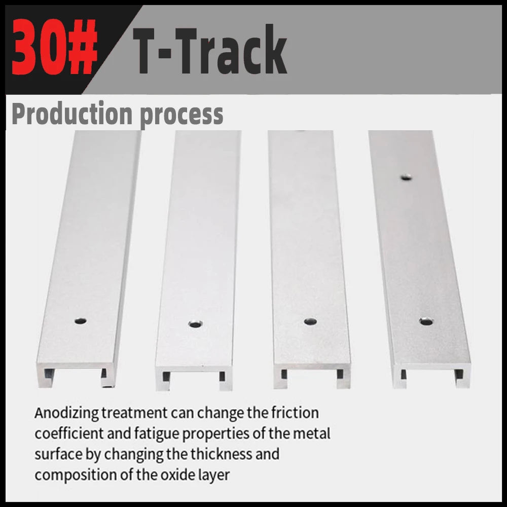 30 Type T-Track Limiter Aluminum Alloy Chute Woodworking Miter T Track Workbench Stop for DIY Saw Push Router Guide Tools - Image 3