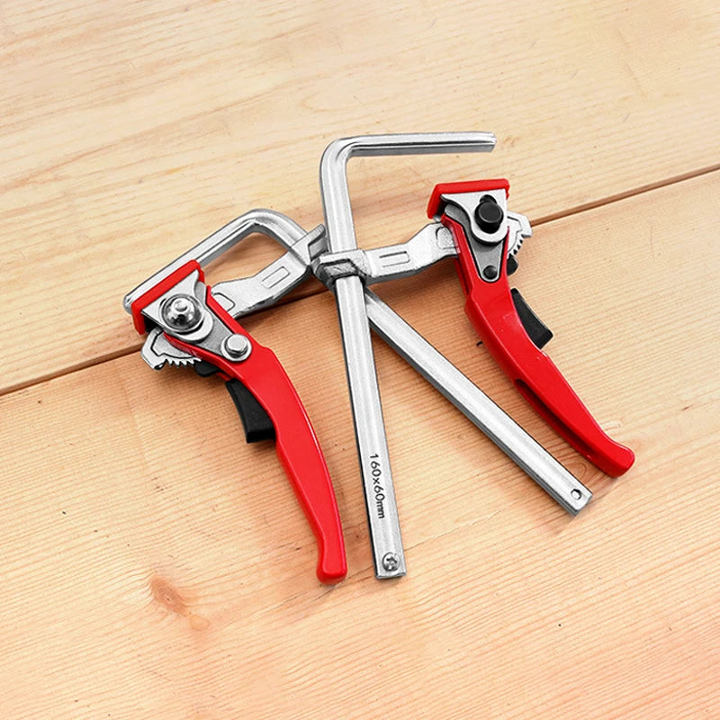 2Pcs Quick Ratchet Track Guide Rail Clamp Woodworking Clamp Fast Strong DIY Hand Tool Set Quick Adjustable Professional Wood Clamp - Image 5