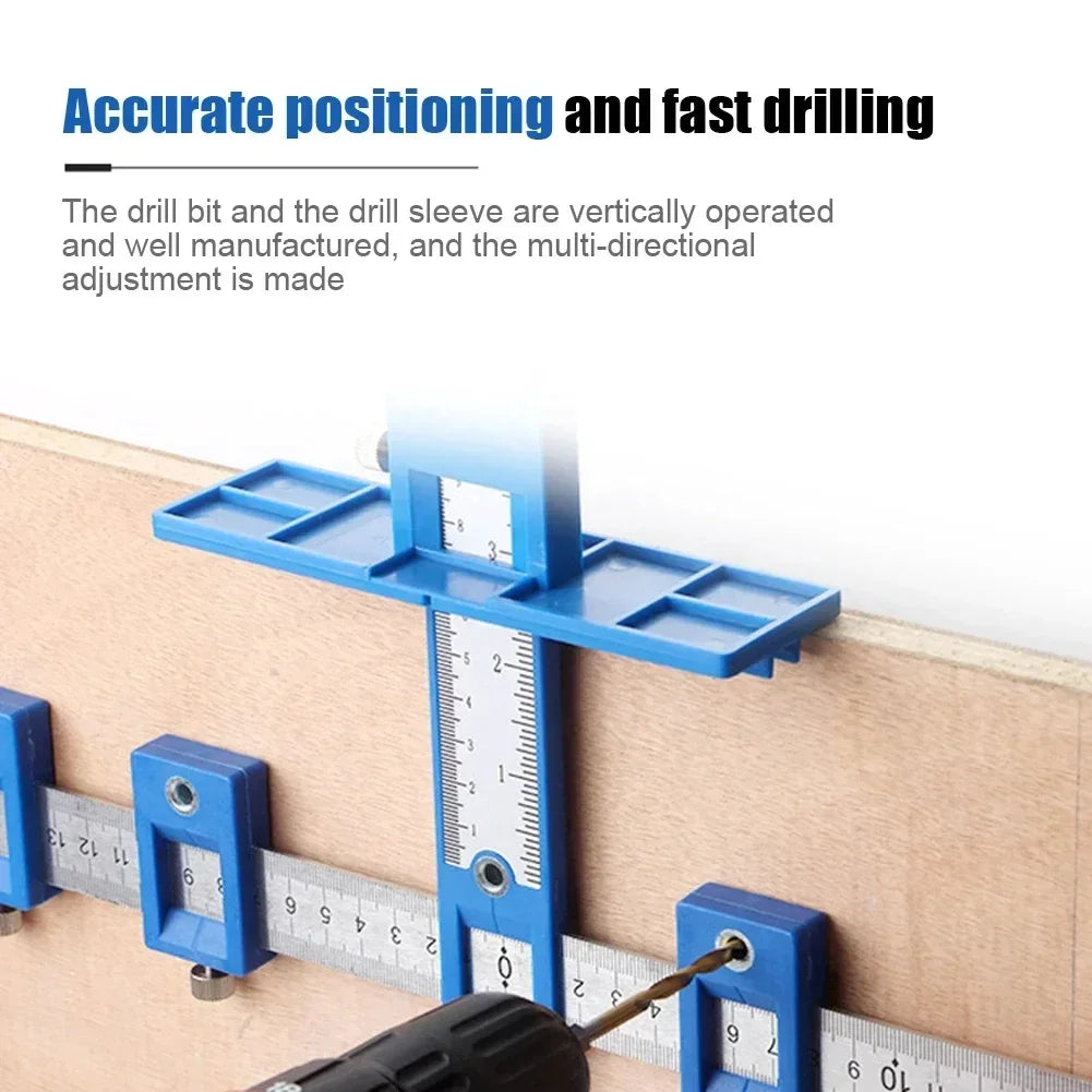 Location Drill Bit kit Woodworking Multi-purpose Drill Punch Jig Drill Guide Cabinet Handle Knob Furniture Template hand tool - Image 6