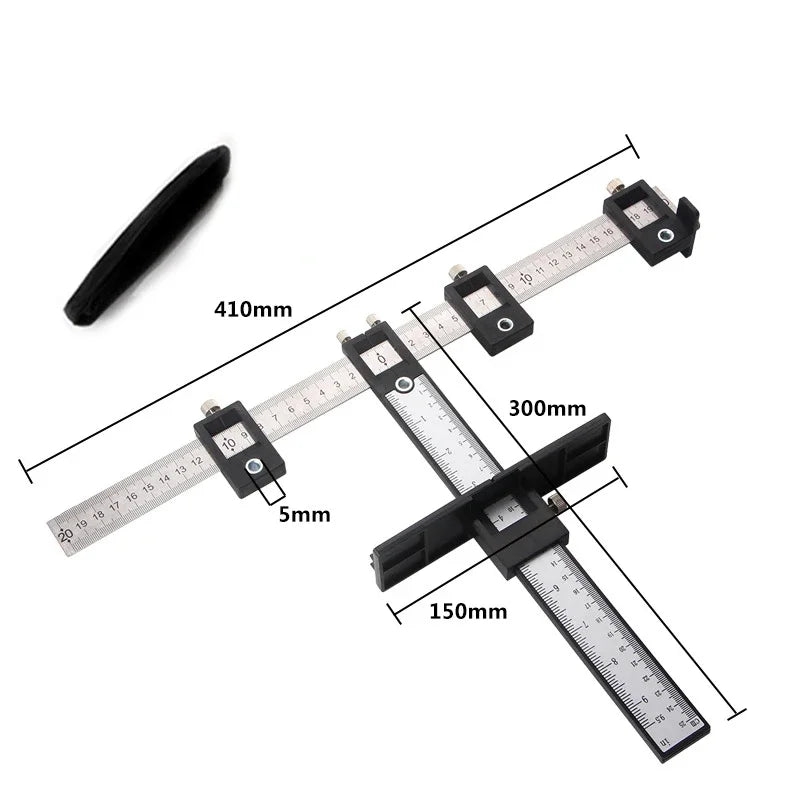 Location Drill Bit kit Woodworking Multi-purpose Drill Punch Jig Drill Guide Cabinet Handle Knob Furniture Template hand tool - Image 7