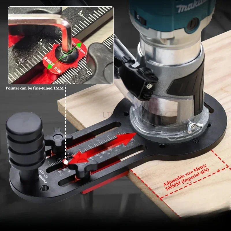 Woodworking Slotting Locator Wood Board Trimming Milling Slot Chamfering Auxiliary Fine-tuning Tool For 65mm Trimming Machine - Image 2
