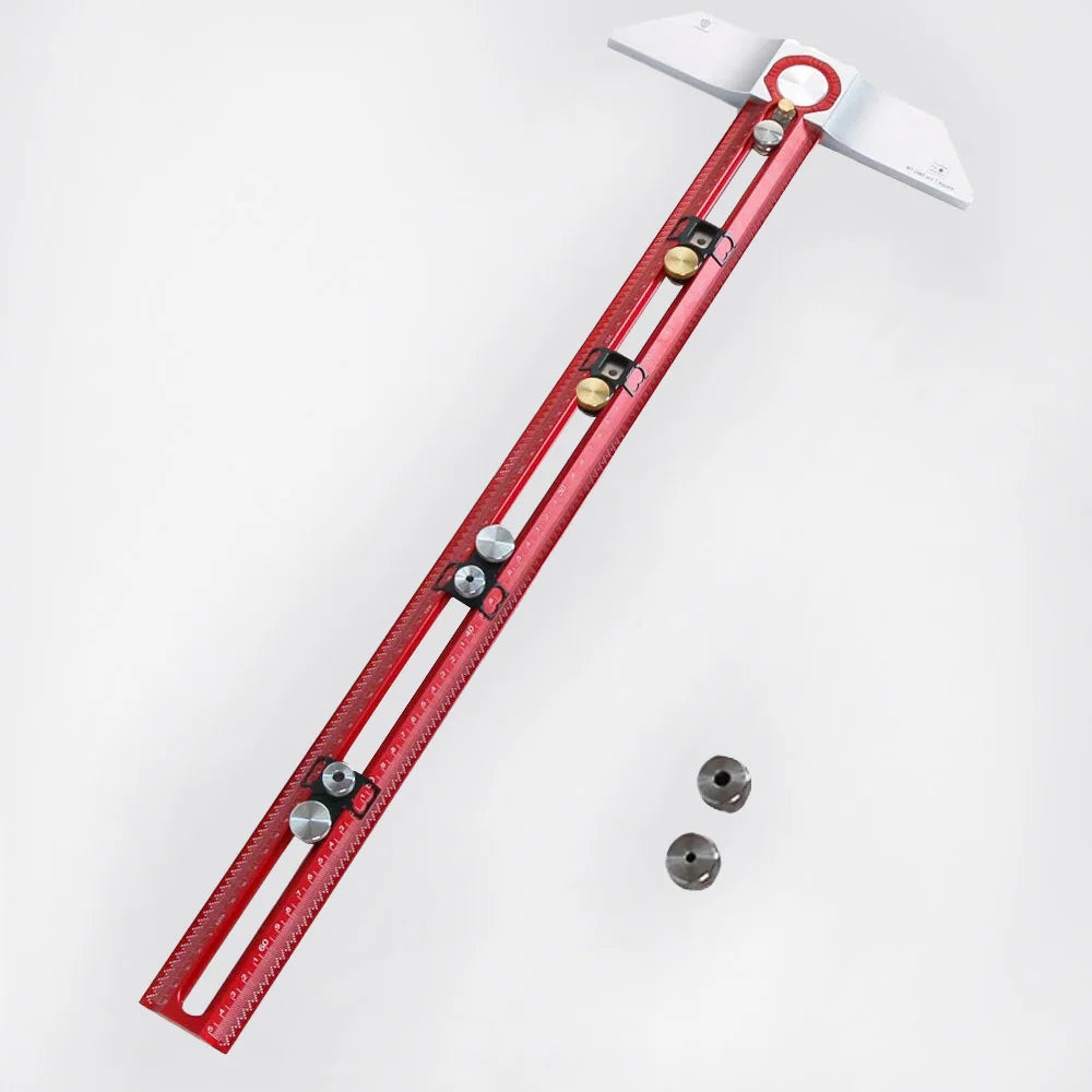 HONGDUI MT-2465 T Square Ruler PRO Scriber Marking Aluminum Alloy Hole Positioning Marking Gauge