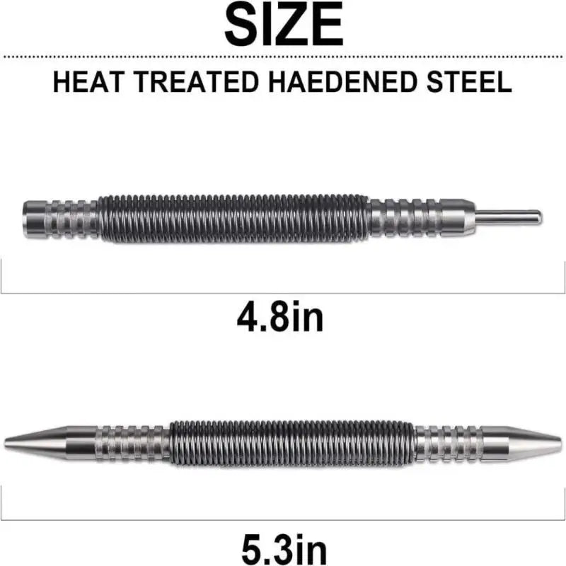 1Pcs Spring Center Punch Woodworking Metal Drill Hammerless Dual Head Nail Setter Spring Loaded Door Hinge Pin Remover Tools - Image 6