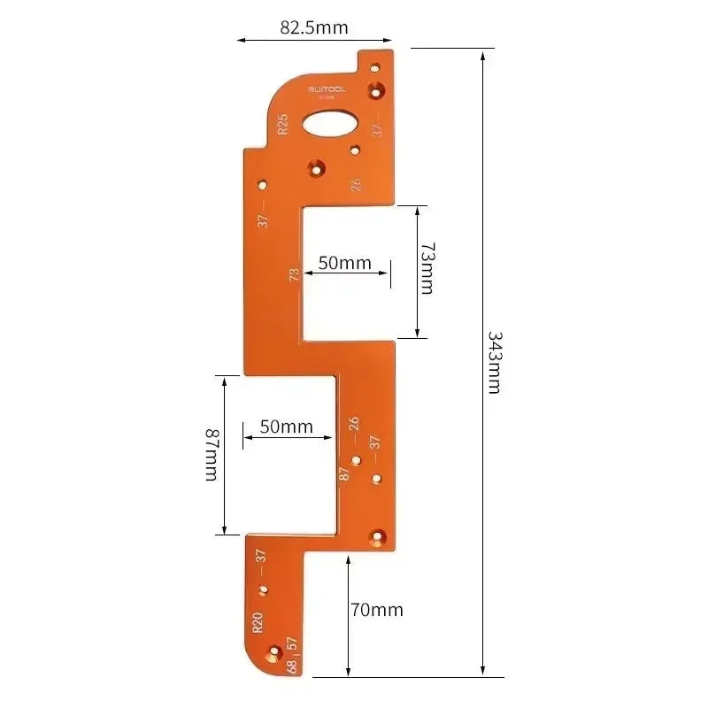Embedded Handle Slotting Template Arc Slotting Tool Work Bar F Clamp Clip Set Suitable Wardrobe kitchen Door No Handle slotting - Image 5