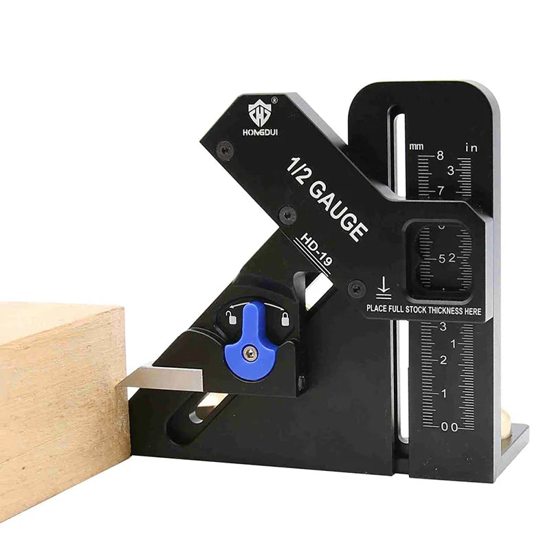 HONGDUI 1/2 Gauge 1/2 Fit Finder Height Gauge Measuring Tool Center Finder Woodworking Measure Marker Precision Automatically - Image 11