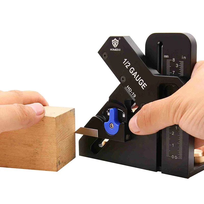 HONGDUI 1/2 Gauge 1/2 Fit Finder Height Gauge Measuring Tool Center Finder Woodworking Measure Marker Precision Automatically - Image 9