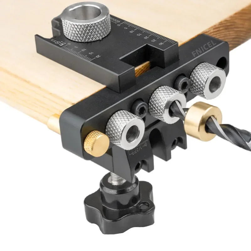 3-In-1 Precision Jig Dowel Cam Jig Versatile Woodworking Kit for DIY Hole Drilling Guide Woodworking Position Locator Puncher - Image 2