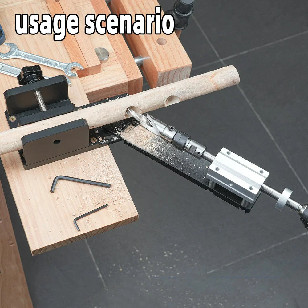 Multi-Angle Adjustable Hole Punch Round Bar Angle Punch and Press Tool Electric Drill Drive Hole Punch Tool Drilling Locator - Image 2