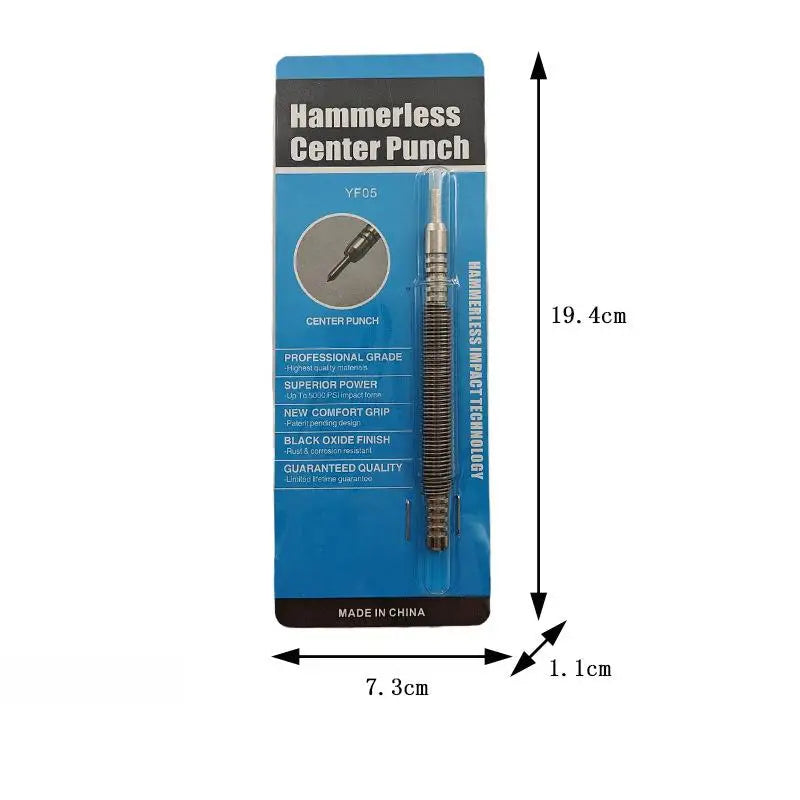 1Pcs Spring Center Punch Woodworking Metal Drill Hammerless Dual Head Nail Setter Spring Loaded Door Hinge Pin Remover Tools - Image 10