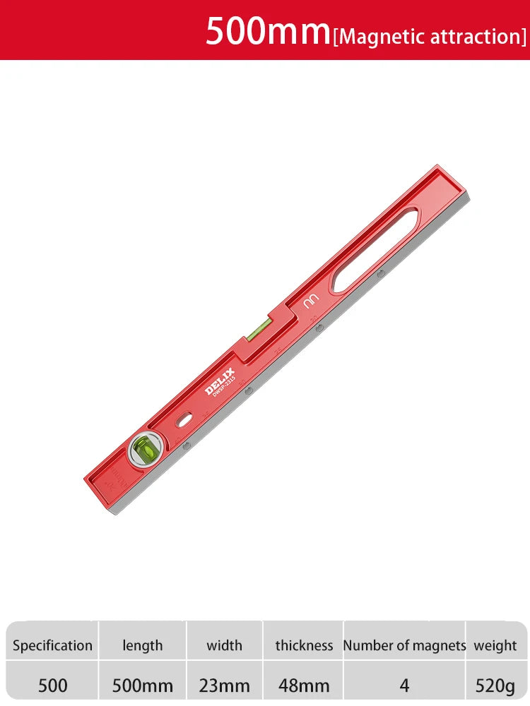 Level Ruler High-precision Household Level Water Meter Tool Fan Small Strong Magnetic Ruler Solid Anti-fall Multi-function - Image 10