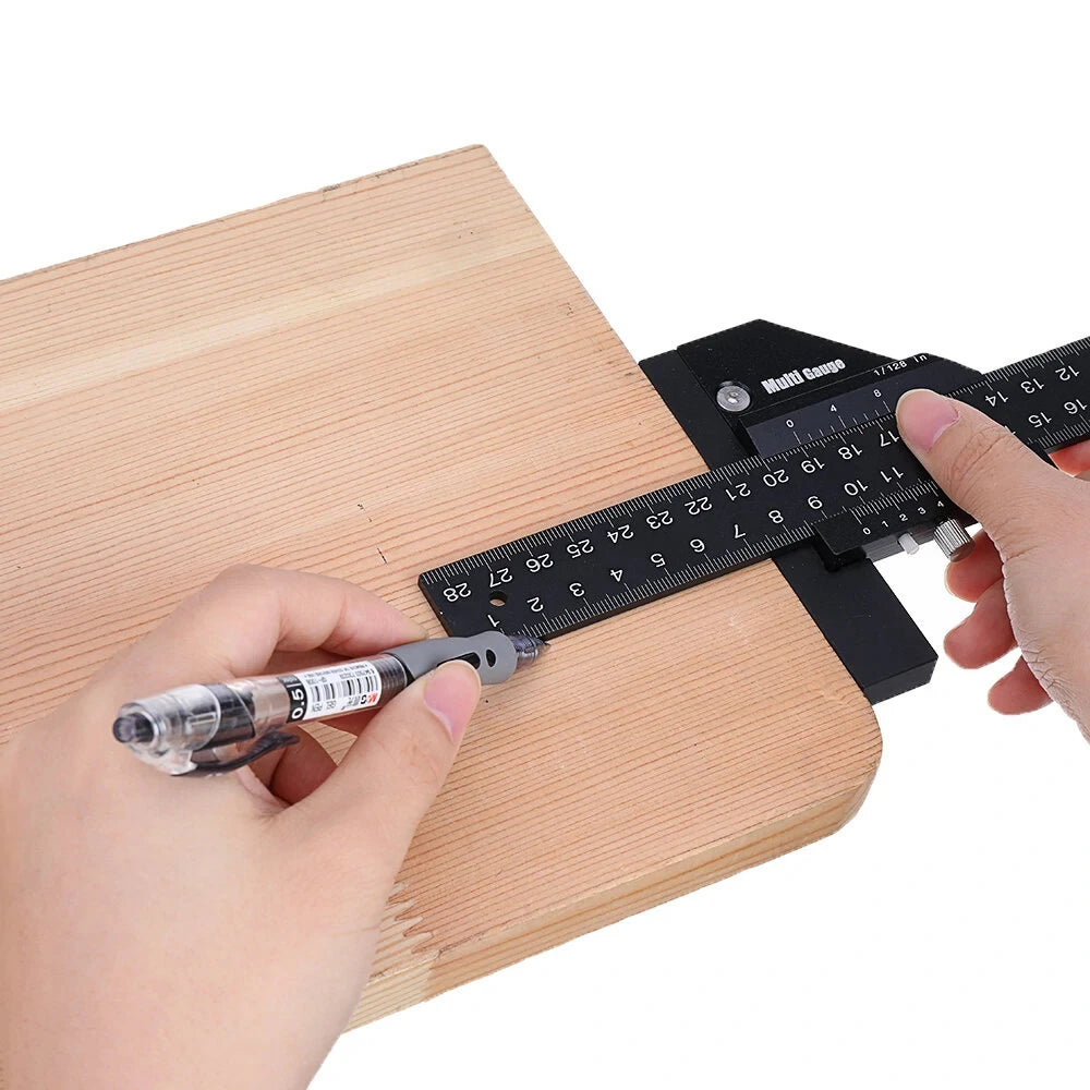 Woodworking Scriber Gauge Aluminum Alloy T Type Measuring Marking Framing Ruler Tool for Carpentry DIY Tools - Image 5