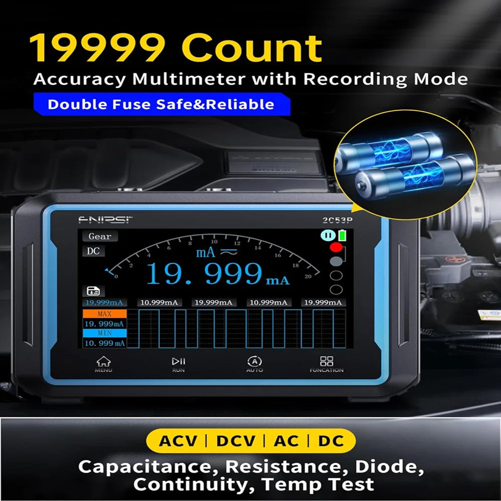 FNIRSI 2C53P 3-IN-1 Dual Channel Tablet Touchable Oscilloscope Multimeter - Image 4