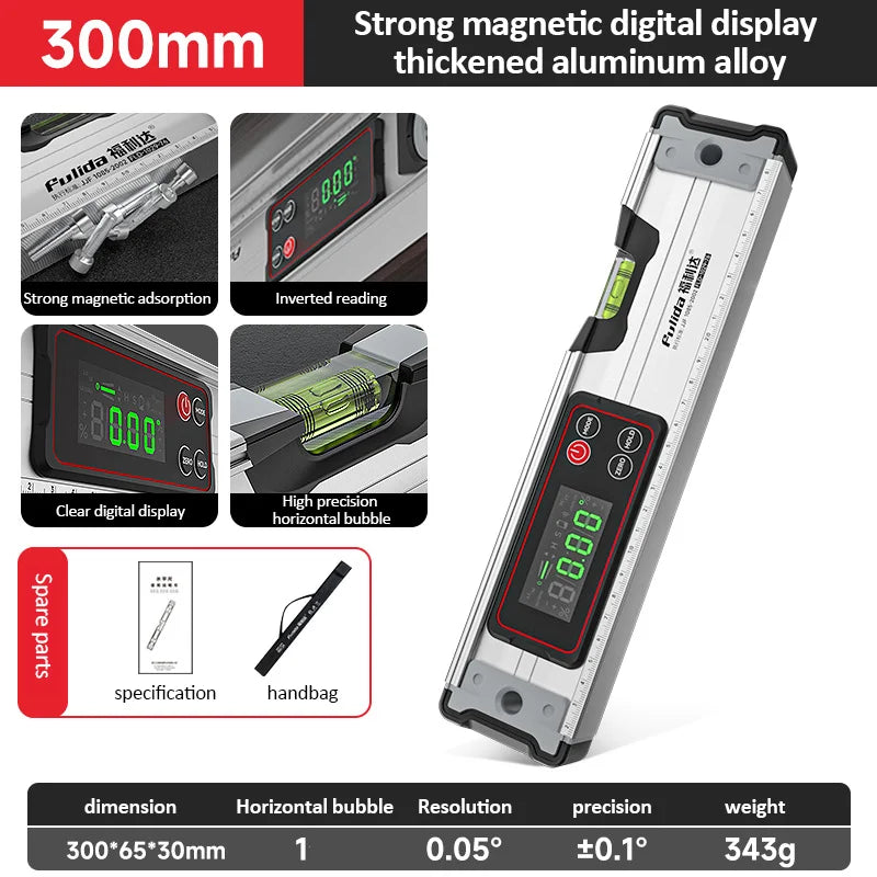 Digital Protractor Angle Finder Inclinometer Magnets Level Angle Slope 0-90 °Electronic Level Ruler 20-50MM with LED Display - Image 8