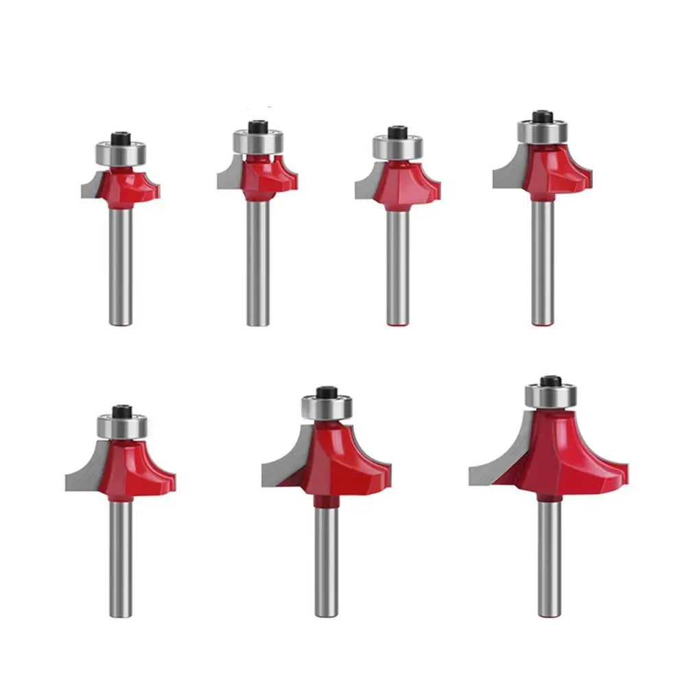 6.35mm Shank Corner Rounding End Mill Wood Carving Slotting Cutter with Bearing High Efficiency Woodworking Milling Cutter - Image 4