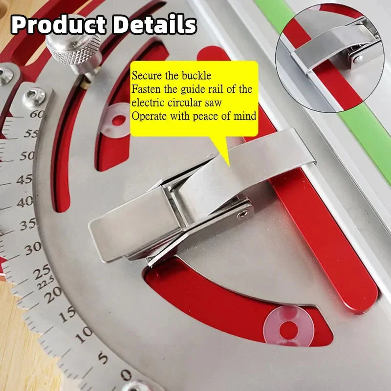 Adjustable Angle Guide Rail Square Track Saw Rail Square Clamp 0-60 Degree Electric Circular Saw Position Plate for Makita/Fetos Rail - Image 4