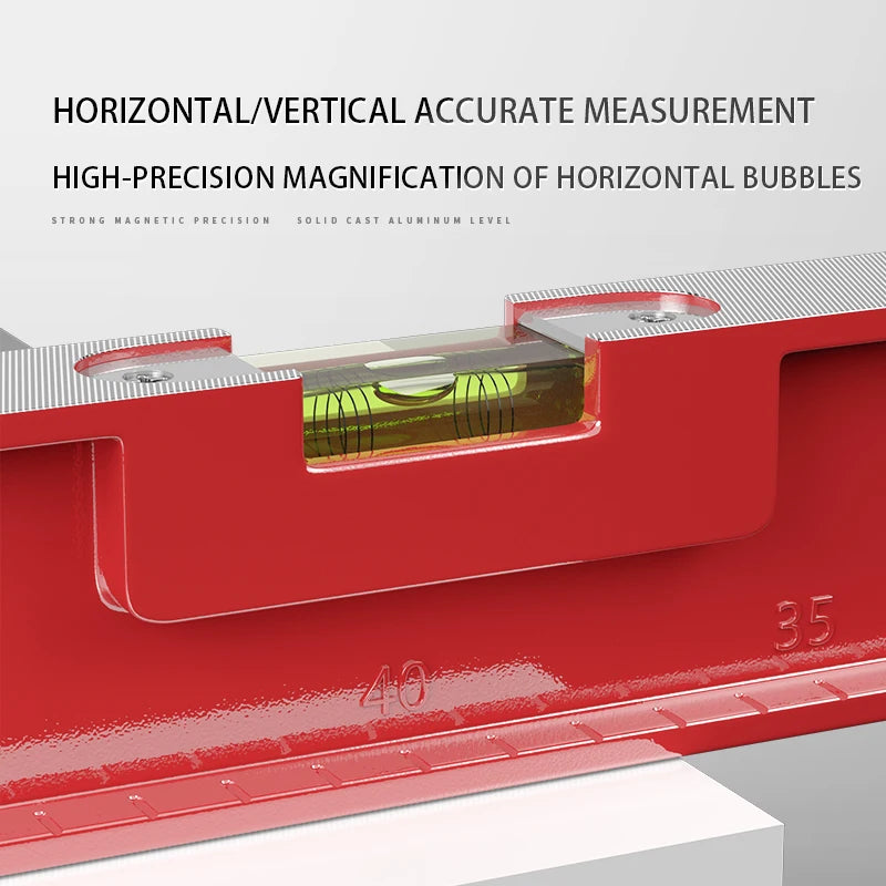 Level Ruler High-precision Household Level Water Meter Tool Fan Small Strong Magnetic Ruler Solid Anti-fall Multi-function - Image 3